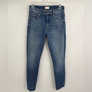 Mother denim the charmer satisfaction blue skinny jeans size 27